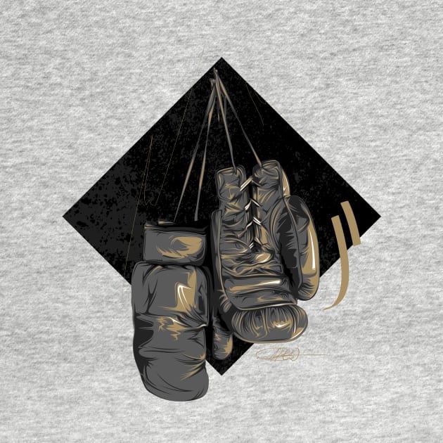 Vintage Boxing Gloves by Dark Wing Art